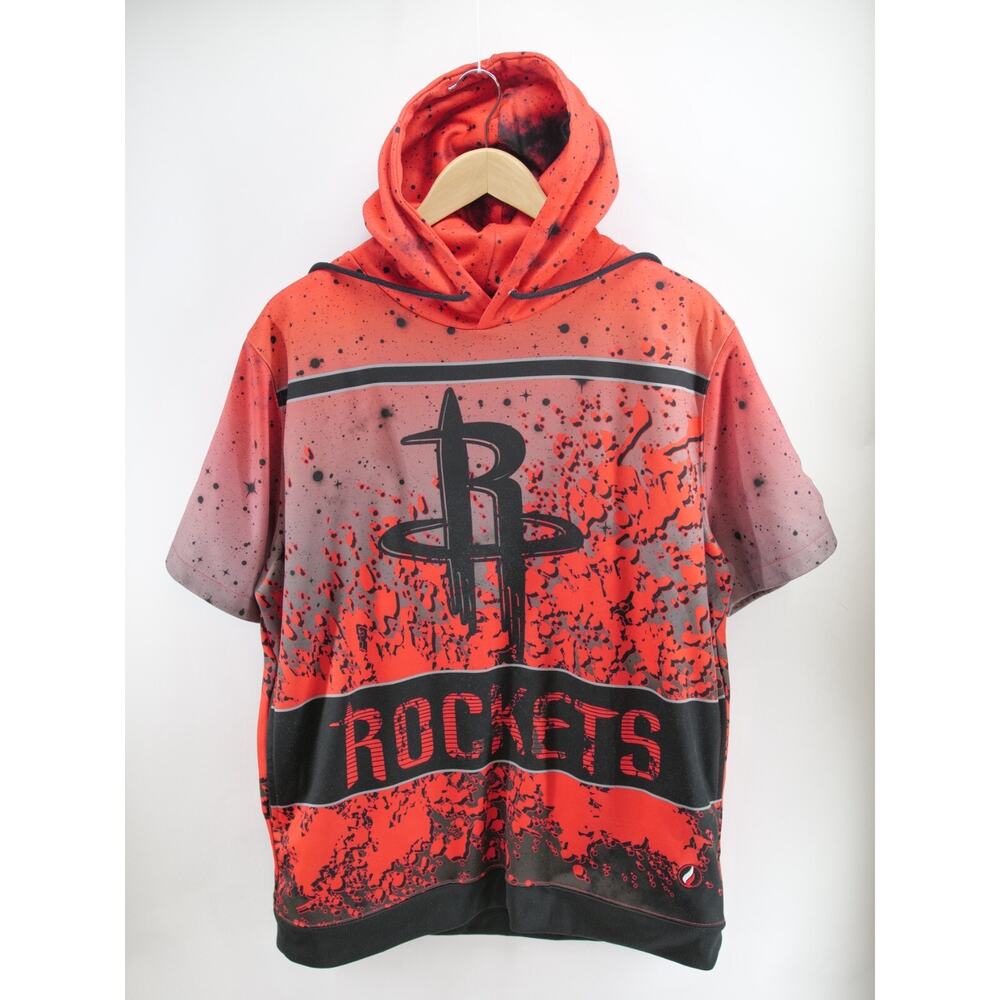 Houston Rockets Short Sleeve Basketball Hoodie Sweater XL‎